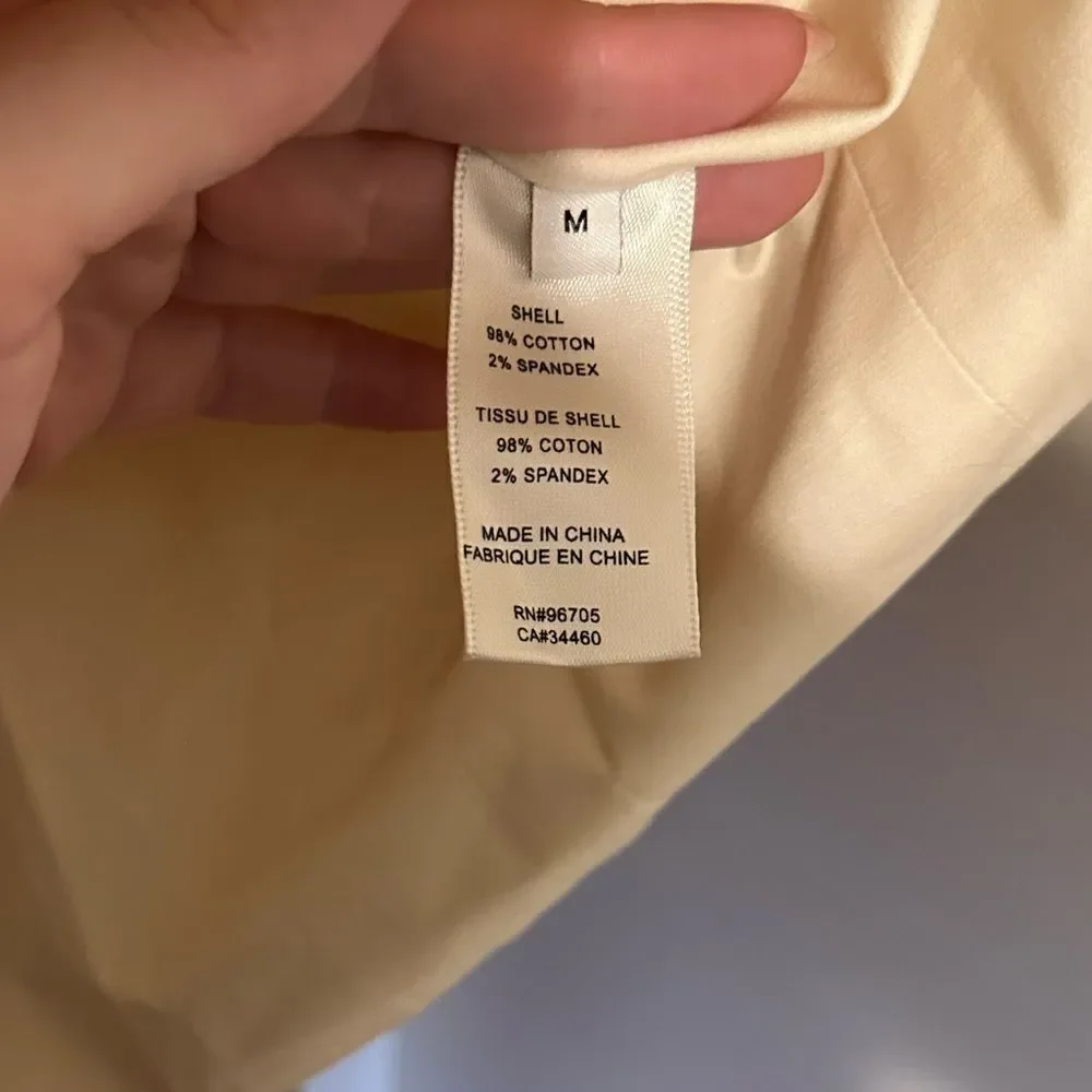 NWT Rebecca Taylor Heavy Cotton Shirt Dress in Cream Size Medium - Picture 6 of 7